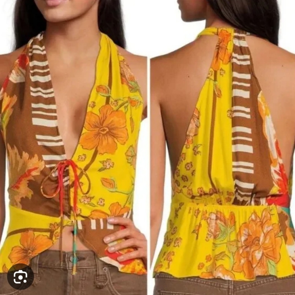 Mango Yellow Floral Top